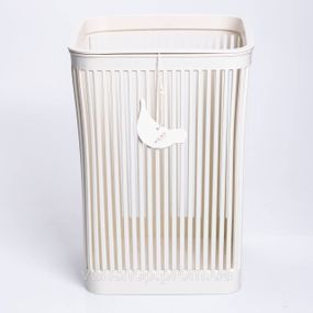 Корзина для мусора пластиковая в офис для бумаги 22×22×30 (см) корзина под мусор 8 (л) мусорное ведро Бежевый HP-45-9BE