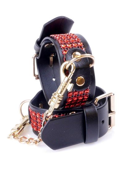 Наручники Fetish Boss з червоними кристалами 3 см | Зображення 4