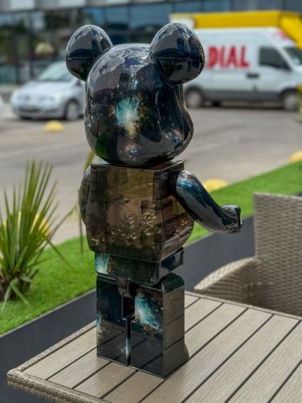Статуетка Bearbrick My First Bearbrick B@BY дизайнерська фігурка для інтер'єру ведмідь Беарбрик 70 см чорний mb007 | Зображення 5