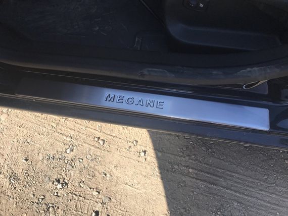 Накладки на пороги OmsaLine (4 шт, нерж) для Renault Megane III 2009-2016 рр | Зображення 1