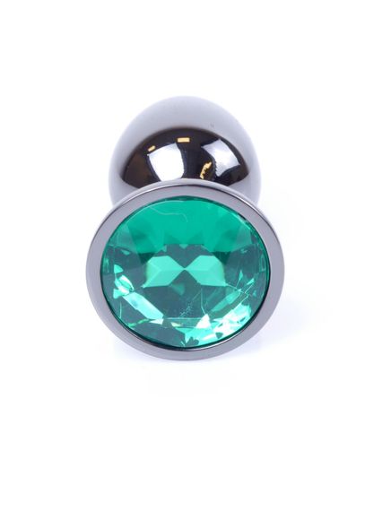 Анальна пробка - Jewellery Dark Silver Plug Green | Зображення 3