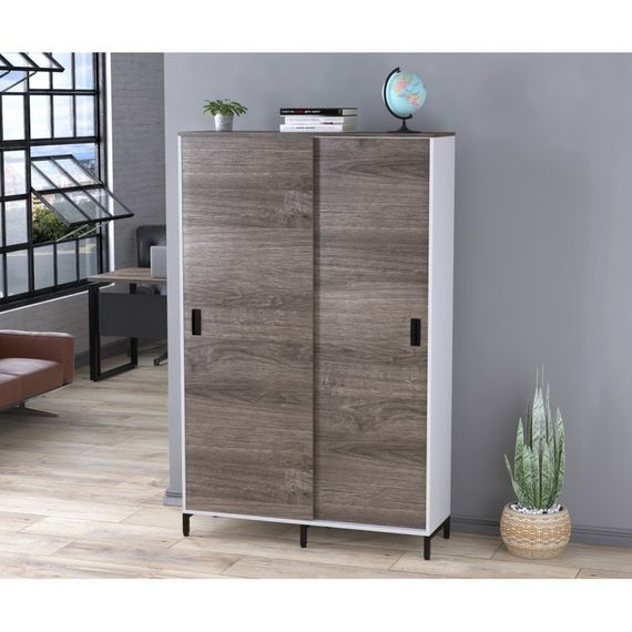 Шкаф офисный раздвижной Loft Design LS-1200-1900 белый дуб палена | Зображення 4