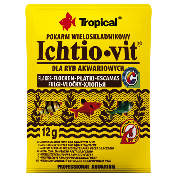 Корм Tropical Ichtio-Vit для всіх акваріумних риб пластівці 12 г