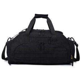 Тактична дорожня сумка-рюкзак 2 в 1 — зміцнена, універсальна чорна DU-21