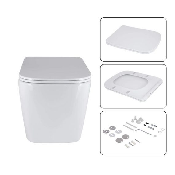 Готове рішення Qtap для ванної кімнати: підвісний унітаз Tern Ultra Quiet 525x345x360 + комплект інсталяції Nest 4 в 1 (кругла | Зображення 6