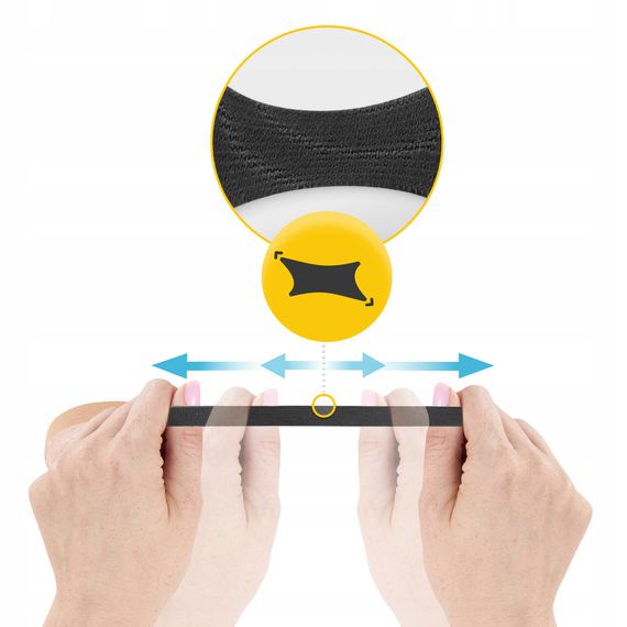 Стрічка кінезіологічна (кінезіо тейп) 4FIZJO 1 см x 5 м Black (P-5905973400787) | Зображення 5