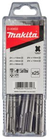 Набор буров для перфоратора SDS-Plus Makita D-40602 (25 шт)