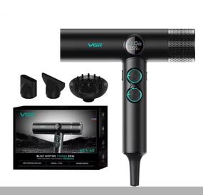 Професійний фен VGR V-469, 4 рівні обдування, 4 рівні температури, 2 насадки, 2400 Вт (47873- V-469_2260)