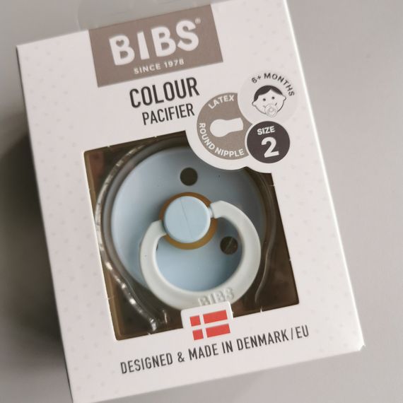 Соска Bibs Colour round 6-18 міс baby blue glow | Зображення 1