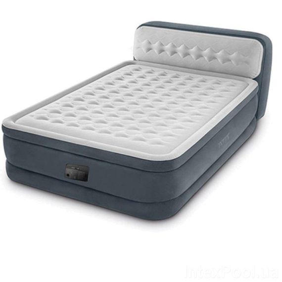 Надувне ліжко Intex 64448 HEADBOARD AIRBED 152 Х 236 Х 86 см зі спинкою, вбудований насос 220 В | Зображення 3
