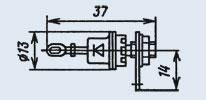КС630А Стабілітрон 130 В при Iст 38 мА (117... 143 V) 5W корпус КДЮ11-3 | Зображення 3
