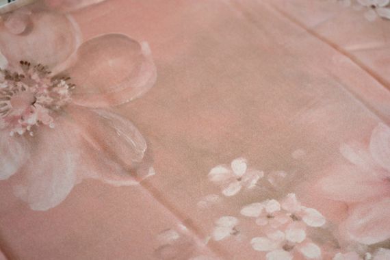 Постельное белье TAC Satin Digital семейный 160×220 см Blanche Pembe | Зображення 2