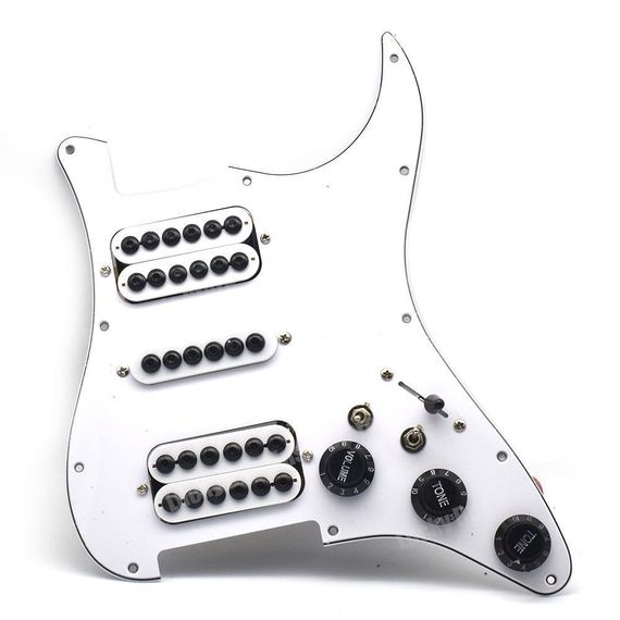 Пікгард для електогітари HSH Fender Stratocaster ST China білий із датчиками