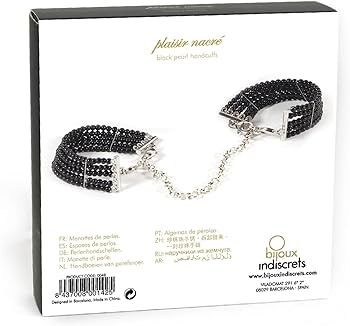 Браслети-наручники PLASIR Nacre чорні перли Bijoux Indiscrets | Зображення 3