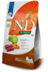 Сухой корм с олениной для собак малых пород Farmina N&D GF Pumpkin Dog Venison & Apple Adult Mini, 2 кг