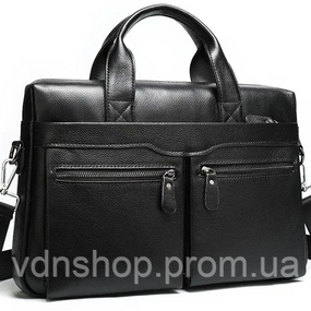 Чоловіча сумка для офіса 39x28×8, портфель папка для ноутбука та паперів SK N76955 чорний