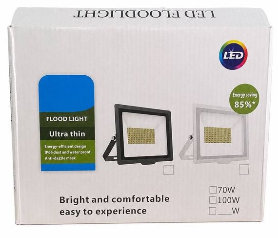 Світлодіодний LED прожектор 100W вуличний світильник для двору гаража складу 220В | Зображення 6