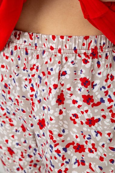 Пижама женская с принтом  -уценка, цвет красный, 243R1602-018-U-2 | Зображення 4