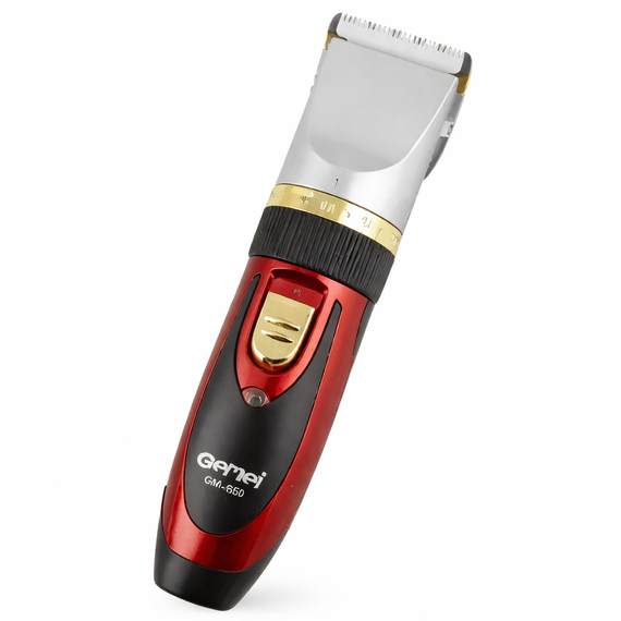 Бездротова машинка для стриження Gemei GM-550, 2 знімні акумулятори, регулювання довжини стриження від 0,8 мм, титанове покриття | Зображення 2