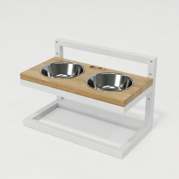 Миски на подставке с регулировкой высоты Hollky Flex S FS-422523-WHNT | Зображення 2