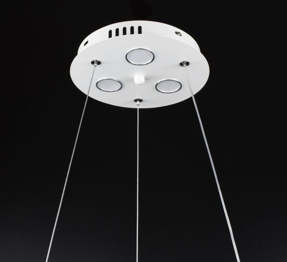 Люстра підвісна з пір'ям на 6 лампочок 26005 Білий 40-90х50х50 см. | Зображення 8