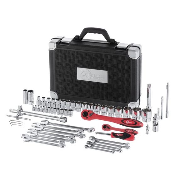 Професійний набір інструментів 1/4", 1/2", 61 од., Cr-V INTERTOOL ET-6061 | Зображення 2