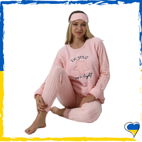 Пижама женская махровая FAWN. Пижама теплая женская S, M, L, Xl