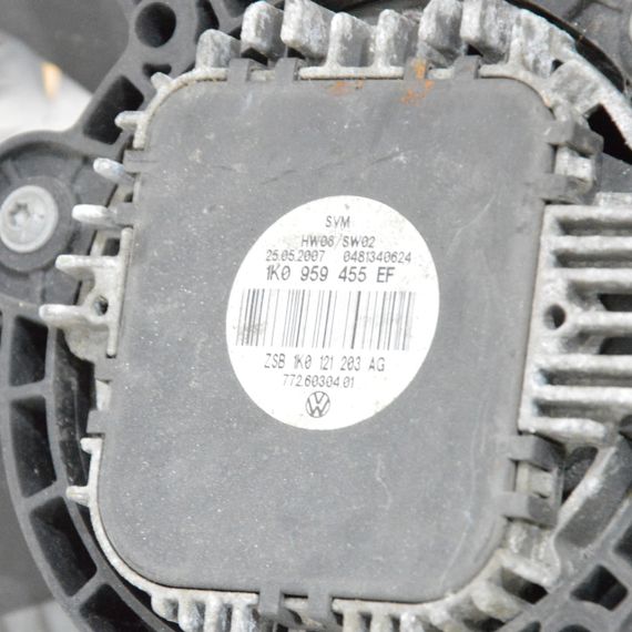 Вентилятор радіатора Skoda Octavia II Superb II 2004-2013 Крильчатка дифузор Шкода 1K0959455EF 1K0121205AA | Зображення 3