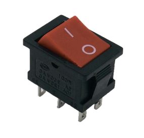 Переключатель KCD1-4-201N R/B 220V 1 клавиша красная с подсветкой Ny95500698