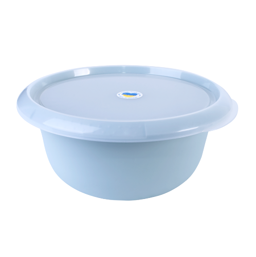 Миска з кришкою 1,75 л пластик полин/прозорий Алеана