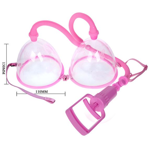Вакуумна помпа для грудей - Breast Pump Enlarge With Twin Cups Sex Aura | Зображення 4