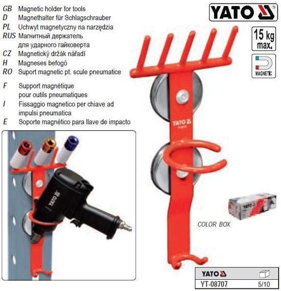Тримач інструменту до 15 кг магніт Польща YATO YT-08707