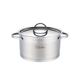 Каструля Bollire Catania BR-2303, 3. 4 л, 20 см, з нержавіючої сталі з кришкою, для всіх типів плит