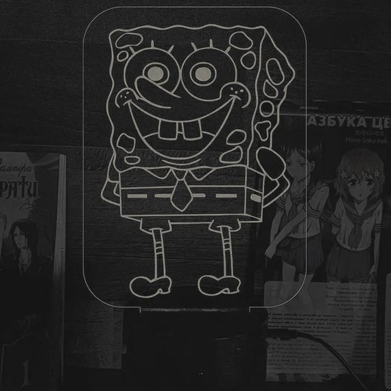 Акриловый светильник-ночник Губка Боб белый tty-n000127