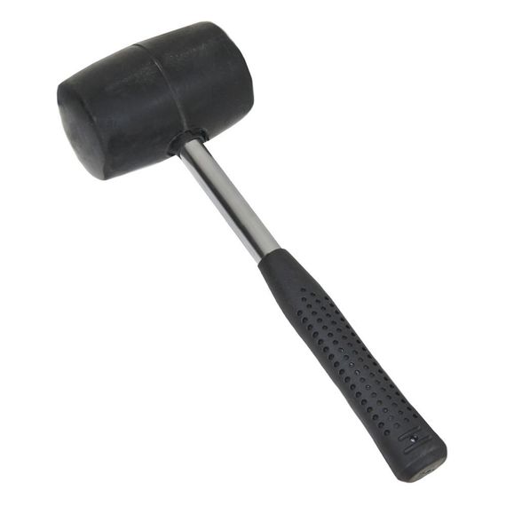 Киянка резиновая Sigma 680 г черная, металлическая обрезиненная рукоятка (4317491)