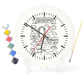 Детский набор для творчества часы раскраска Днепр 30 см (Г0133)