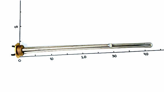 Тэн для радиатора 1200w с резьбой 1" Kawai | Зображення 1