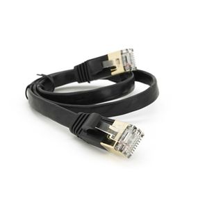 Патч-корд литой плоский WEEPDA,UTP,RJ45,Cat.7.0.5m,Cu,черный