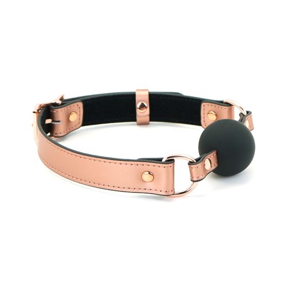 Кляп Liebe Seele Rose Gold Memory Ball Gag Розовый One Size | Зображення 2