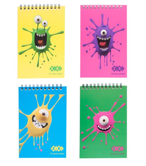 Блокнот на пружині зверху SMUDGES, А-6, 40 аркушів KIDS Line ZB.12154 Zibi (4823078968265) Рожевий | Зображення 2