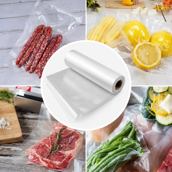Вакуумні гофровані пакети в рулонах / Плівка для вакуумного пакувальника 25 см | Зображення 1
