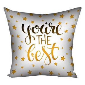Подушка габардинова з принтом You're the best 40x40 (4P_18M006)