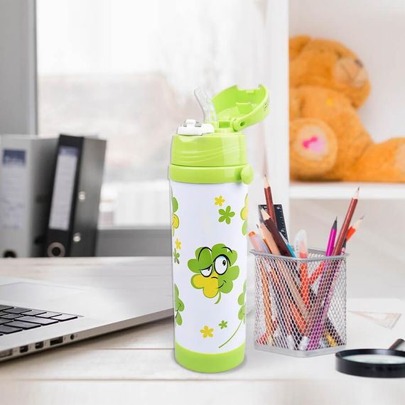 Термос детский 350 мл Maestro MR-1640-35 нержавеющая сталь зеленый сохраняет тепло и холод | Зображення 1