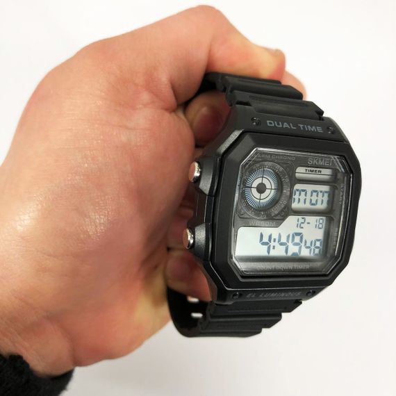 Годинник наручний чоловічий SKMEI 1299BK, годинник наручний електронний тактичний, годинник для військовослужбовців | Зображення 9