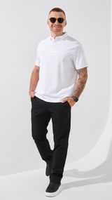 Штани прямі однотонні чоловічі Redpolo 2209 33 Чорний shop (2000990223180)