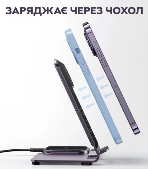 Беспроводная зарядная станция 3 в 1 Intoval Y9 для iPhone/Watch 10W | Зображення 4