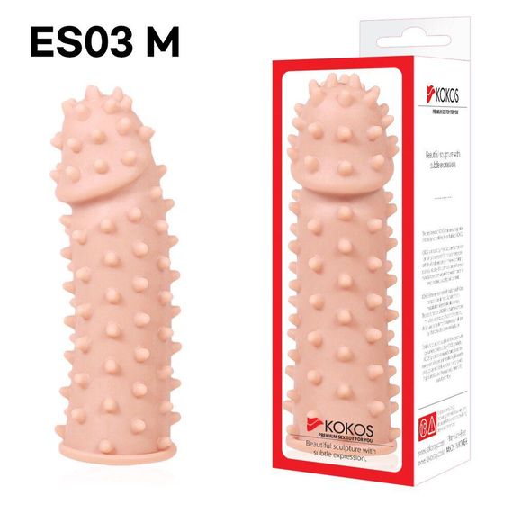 Насадка на член Kokos Extreme Sleeve ES.03 розмір M, потовщувальна, стимулюючий рельєф sexstyle | Зображення 3