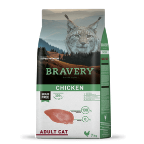Корм Bravery Cat Adult Chicken сухой с курицей для взрослых котов 7 кг