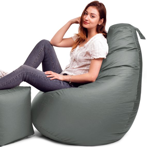 Крісло Мішок Груша Оксфорд Пуф XL 120х85 Сірий | Зображення 2