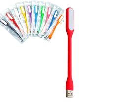Лампа гибкая USB TRIZAND 13175 красный цвет LED 5V 1.2W фонарик подсветка ночник для ноутбука повербанка и т.п